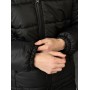 Комфортна куртка чоловіча пуховик тепла зима стьобана з капюшоном чорна / Куртки чоловічі зима