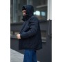 Комфортная куртка мужская пуховик теплая на зиму с капюшоном синяя | Зимние мужские куртки