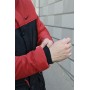 Зручна куртка чоловіча пуховик тепла зима парка з капюшоном чорна з червоним | Зимові чоловічі куртки