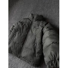Удобная куртка мужская пуховик теплаязимняя стеганая с капюшоном оливковая | Куртки мужские зима