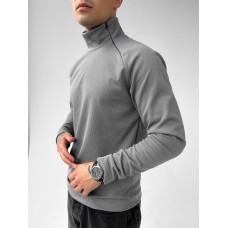 Модний гольф светр чоловічий з горлом на кожен день сірого кольору | Стильні чоловічі кофти зима-весна-осінь
