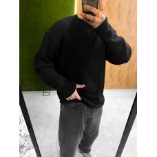 Модный джемпер свитер мужской с горлом повседневный черный | Качественные мужские кофты зима-весна-осень